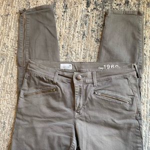 GAP zipper ankle legging jeans grey sz 28